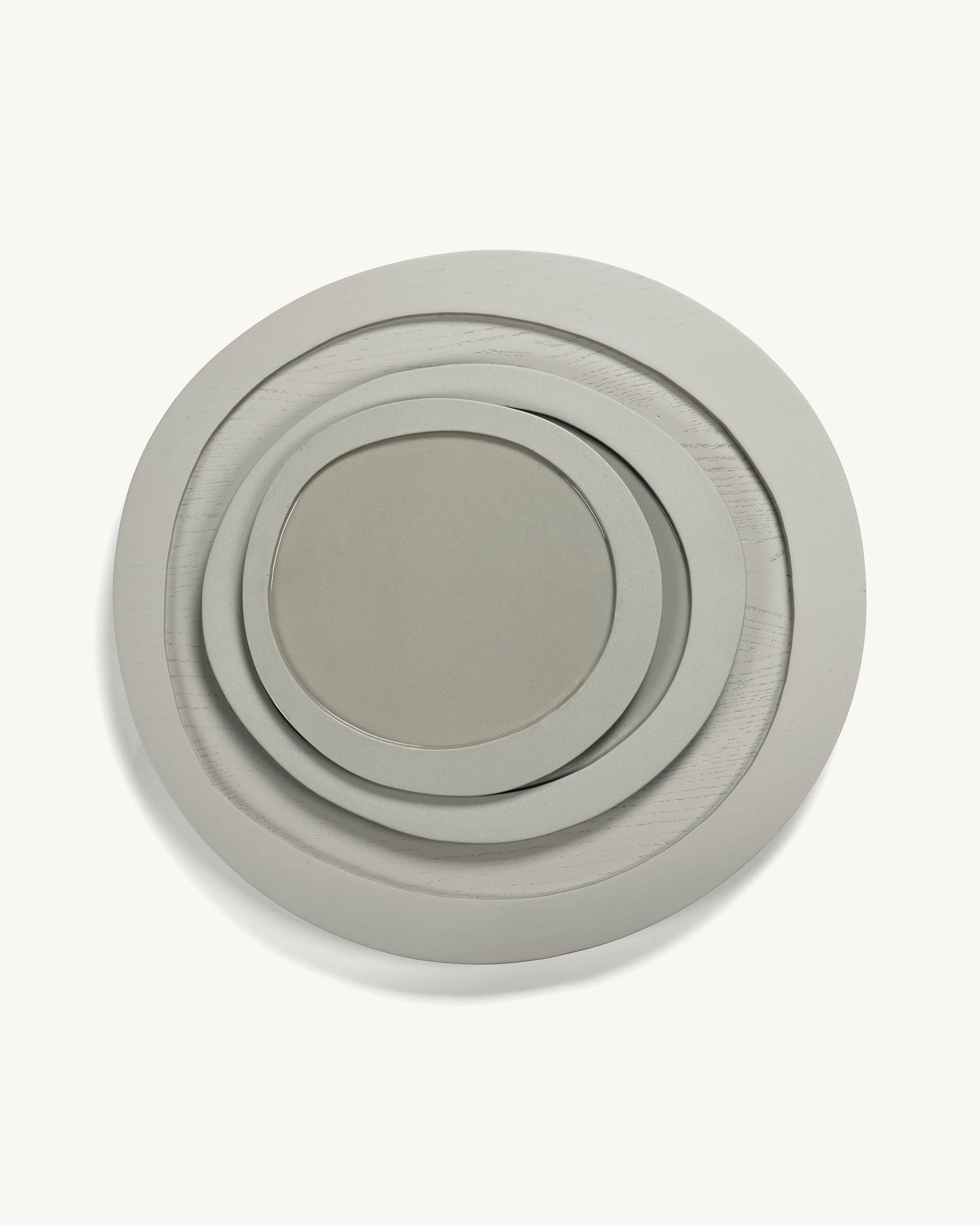 Valerie Objects Inner Circle Tray Large, light grey by Maarten Baas - $158.00