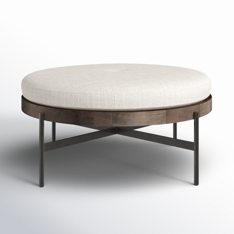 Four Hands Edwyn 39 Wide Round Standard Ottoman
