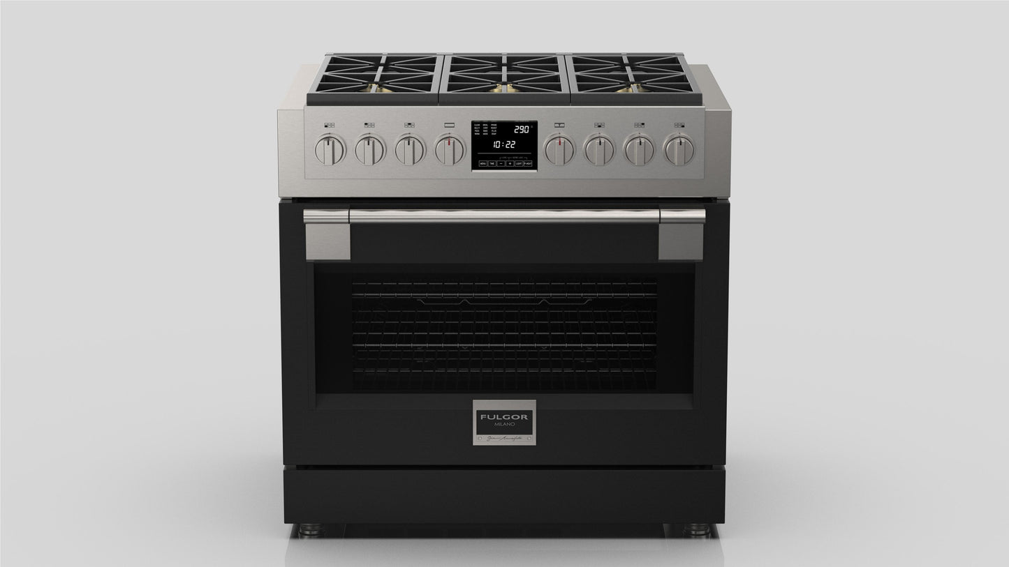 FULGOR MILANO | 36" FREESTANDING DUAL FUEL RANGE | $8,499.00 - $9,728.00