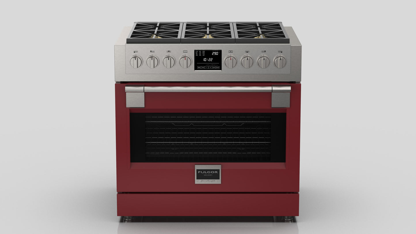 FULGOR MILANO | 36" FREESTANDING DUAL FUEL RANGE | $8,499.00 - $9,728.00