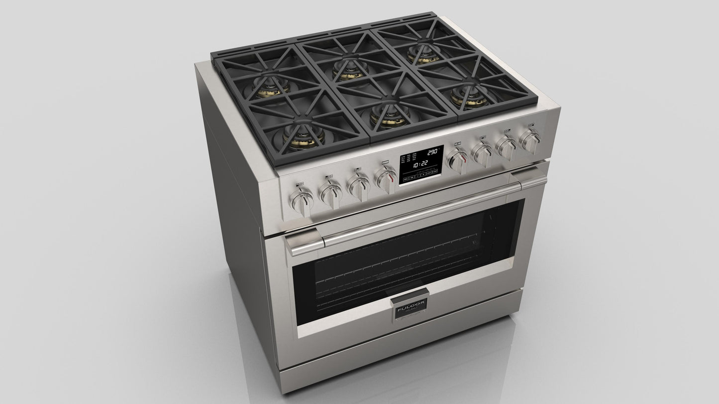 FULGOR MILANO | 36" FREESTANDING DUAL FUEL RANGE | $8,499.00 - $9,728.00