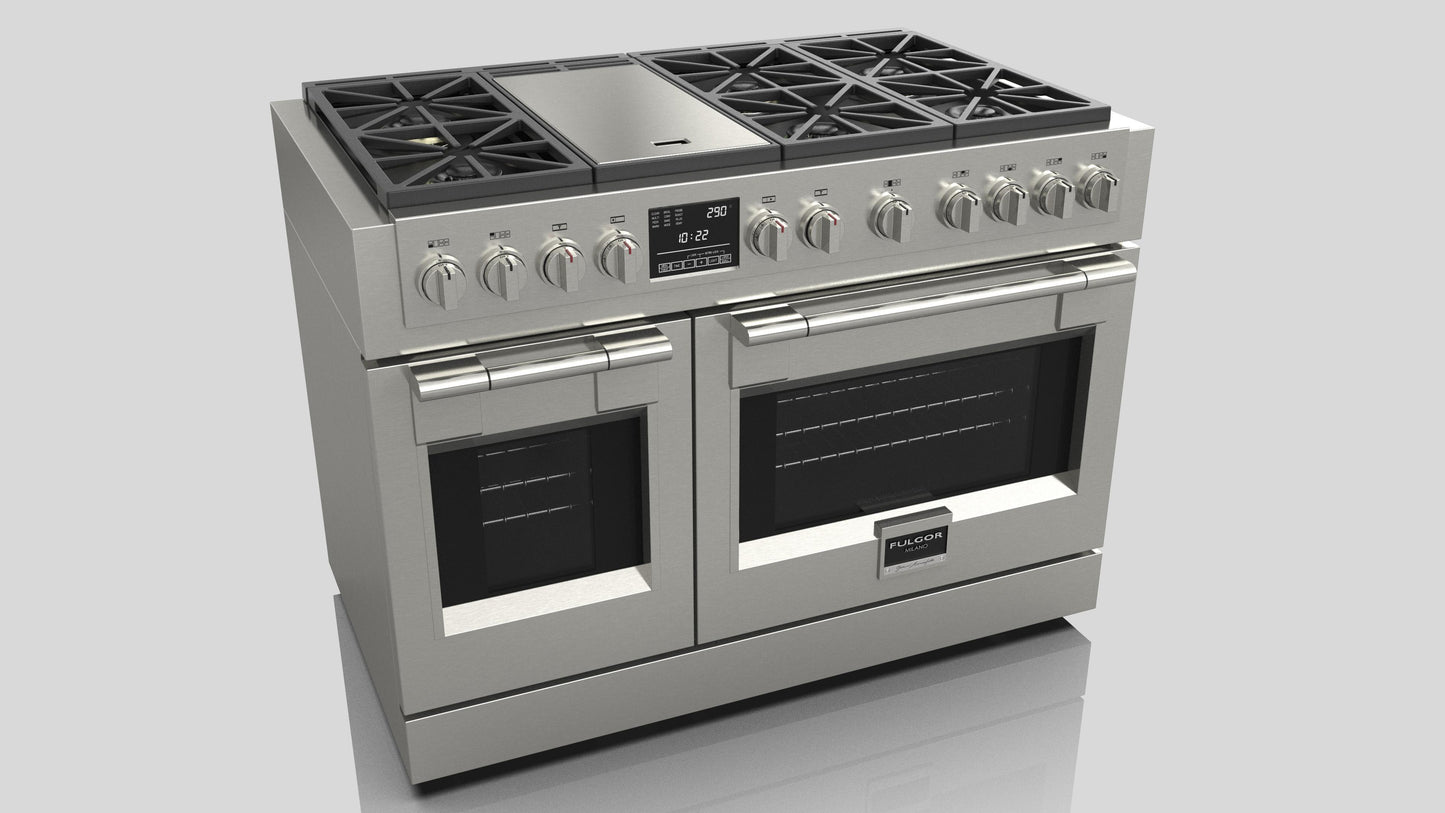 FULGOR MILANO | 48 Inch Dual Fuel Professional Range - $12,499.00 - $14,418.00