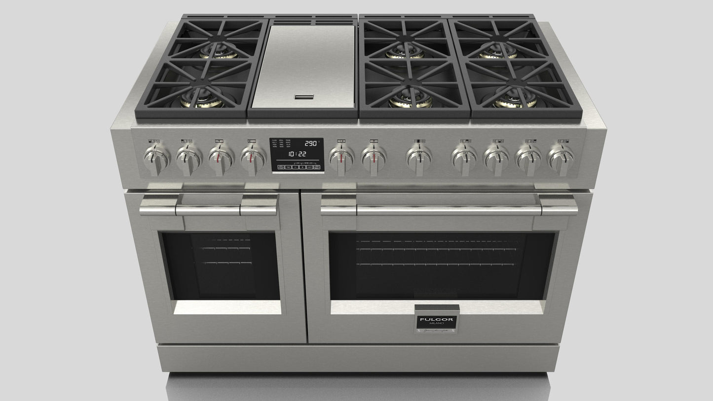 FULGOR MILANO | 48 Inch Dual Fuel Professional Range - $12,499.00 - $14,418.00