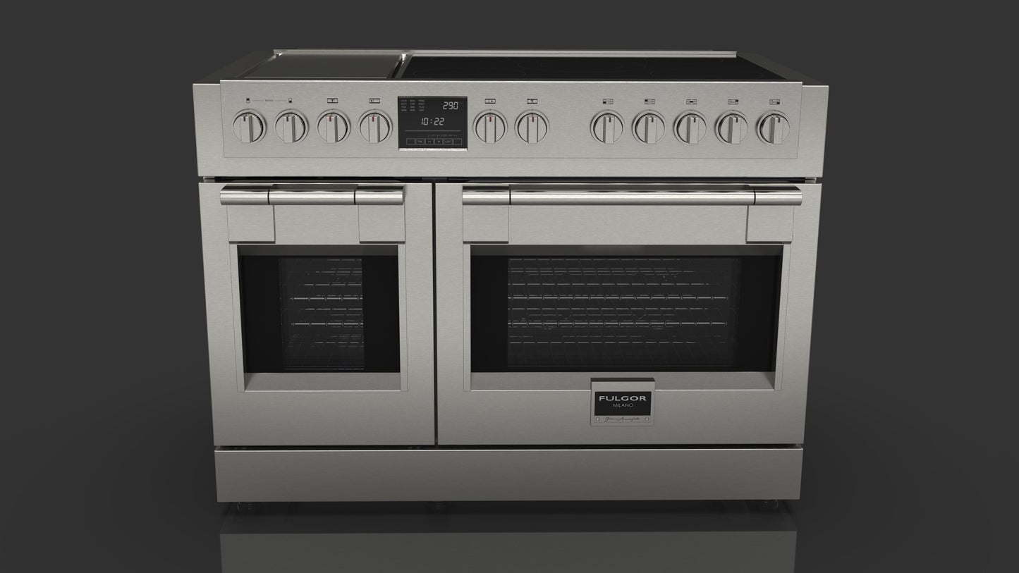 FULGOR MILANO | 48 Inch Freestanding Pro Induction Range w Griddle - $15,499.00 - $17,418.00