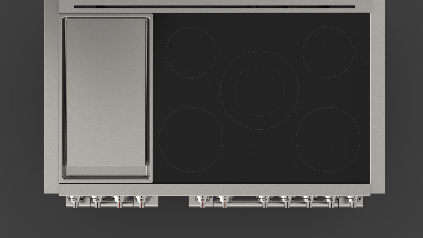 FULGOR MILANO | 48" FREESTANDING PRO INDUCTION RANGE W GRIDDLE | $15,499.00 - $17,418.00