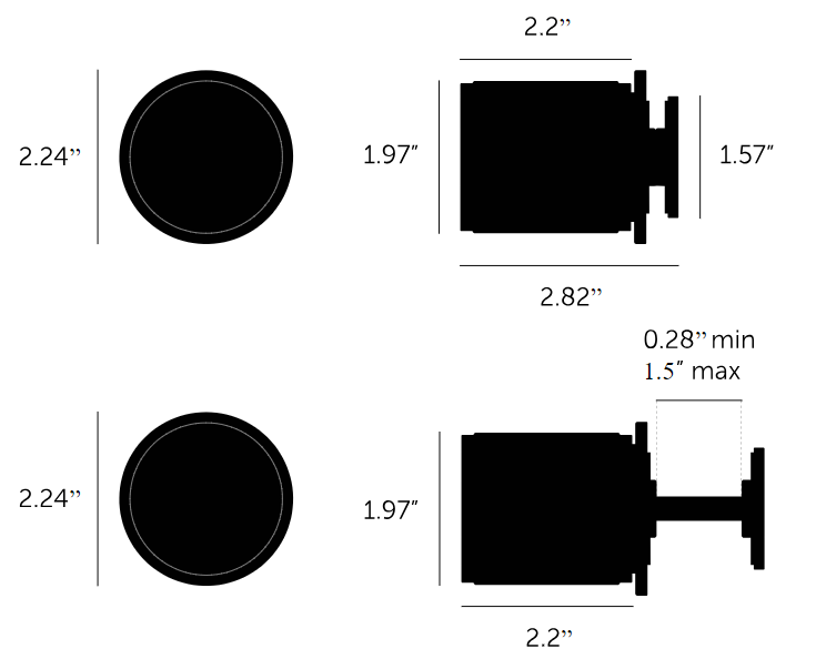 BUSTER + PUNCH | FIXED DOOR KNOB / SINGLE- SIDED / CROSS - $145-160