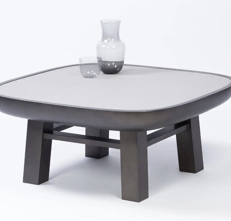 GIOBAGNARA - CONTEMPORARY LEATHER COFFEE TABLE, OLYMPIA $4,927.00