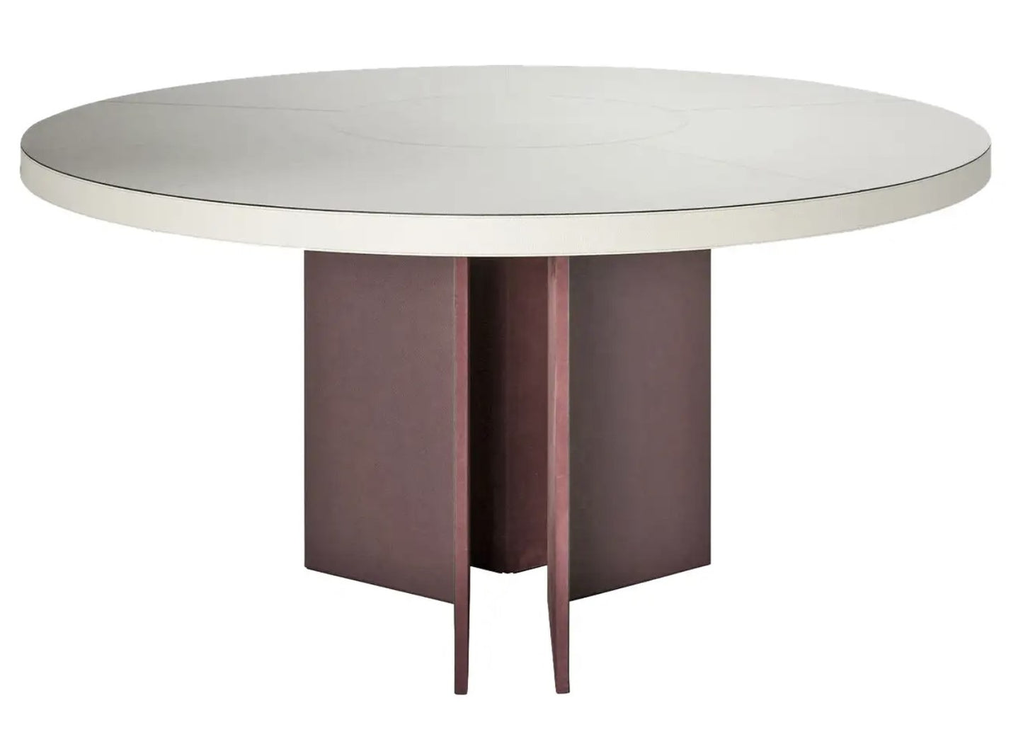 GIOBAGNARA - ROUND LEATHER DINING TABLE $9,682.00