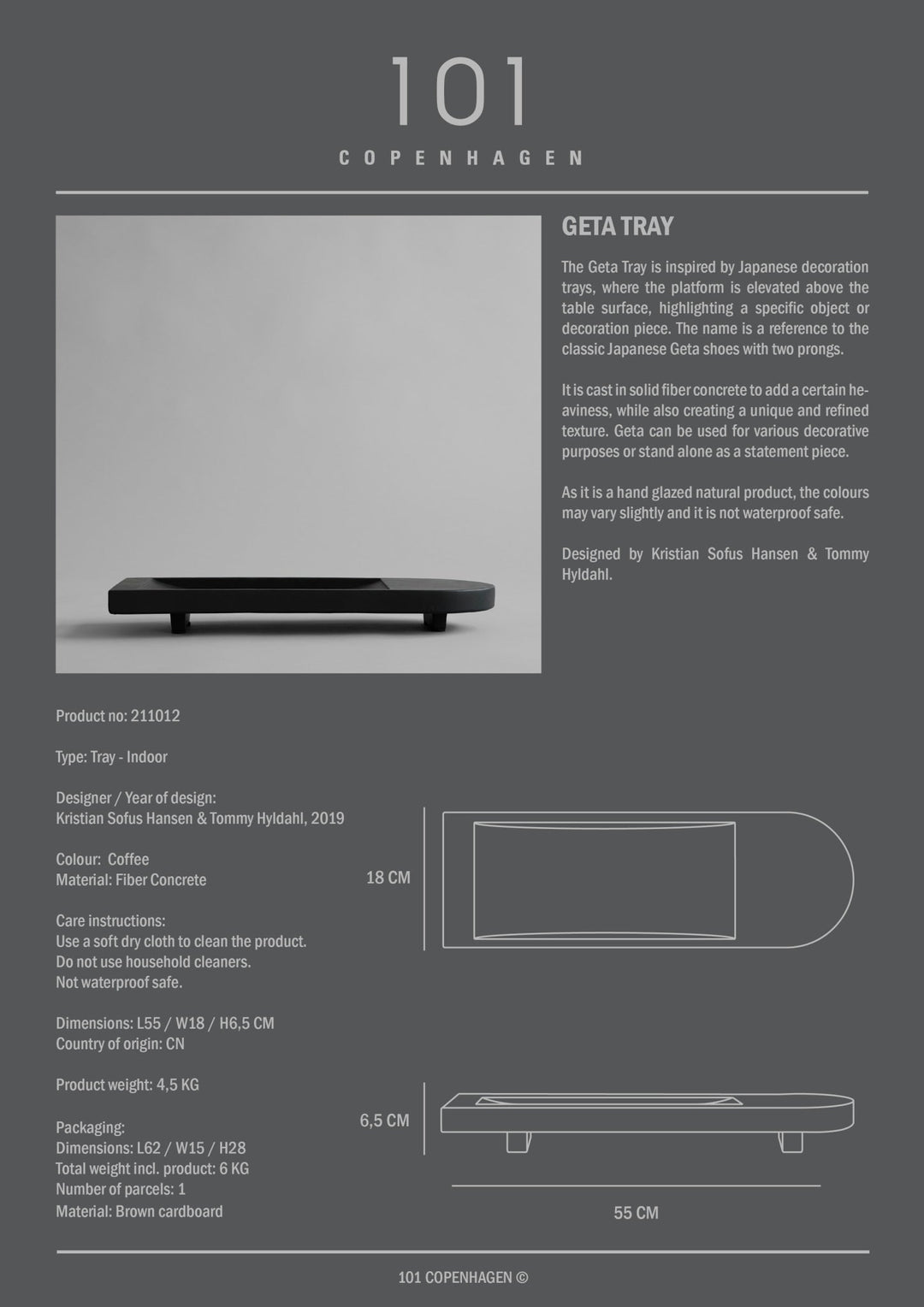 101 COPENHAGEN I GETA TRAY I $160.00