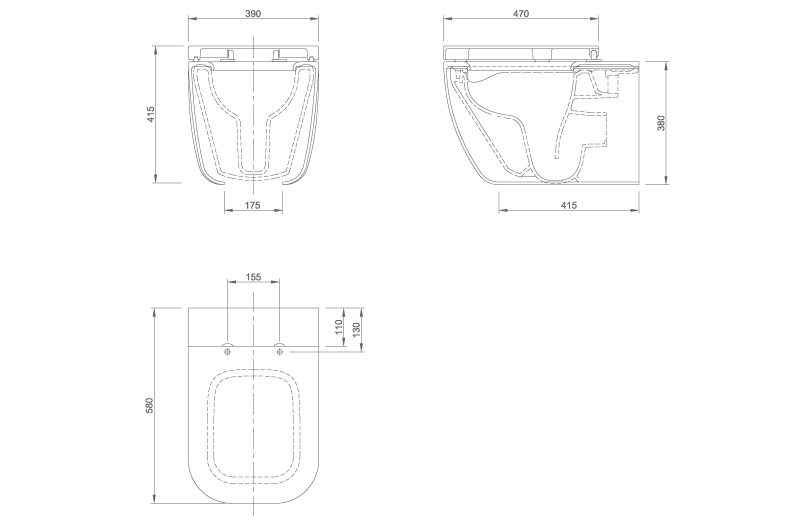GLAM WALL HUNG TOILET | PIETRA CASA BRAND | $7,631.47