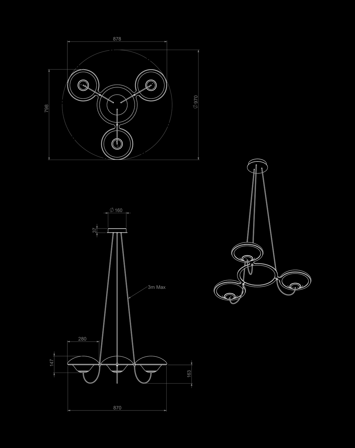 DCW Editions In The Air 3 technical dimensions