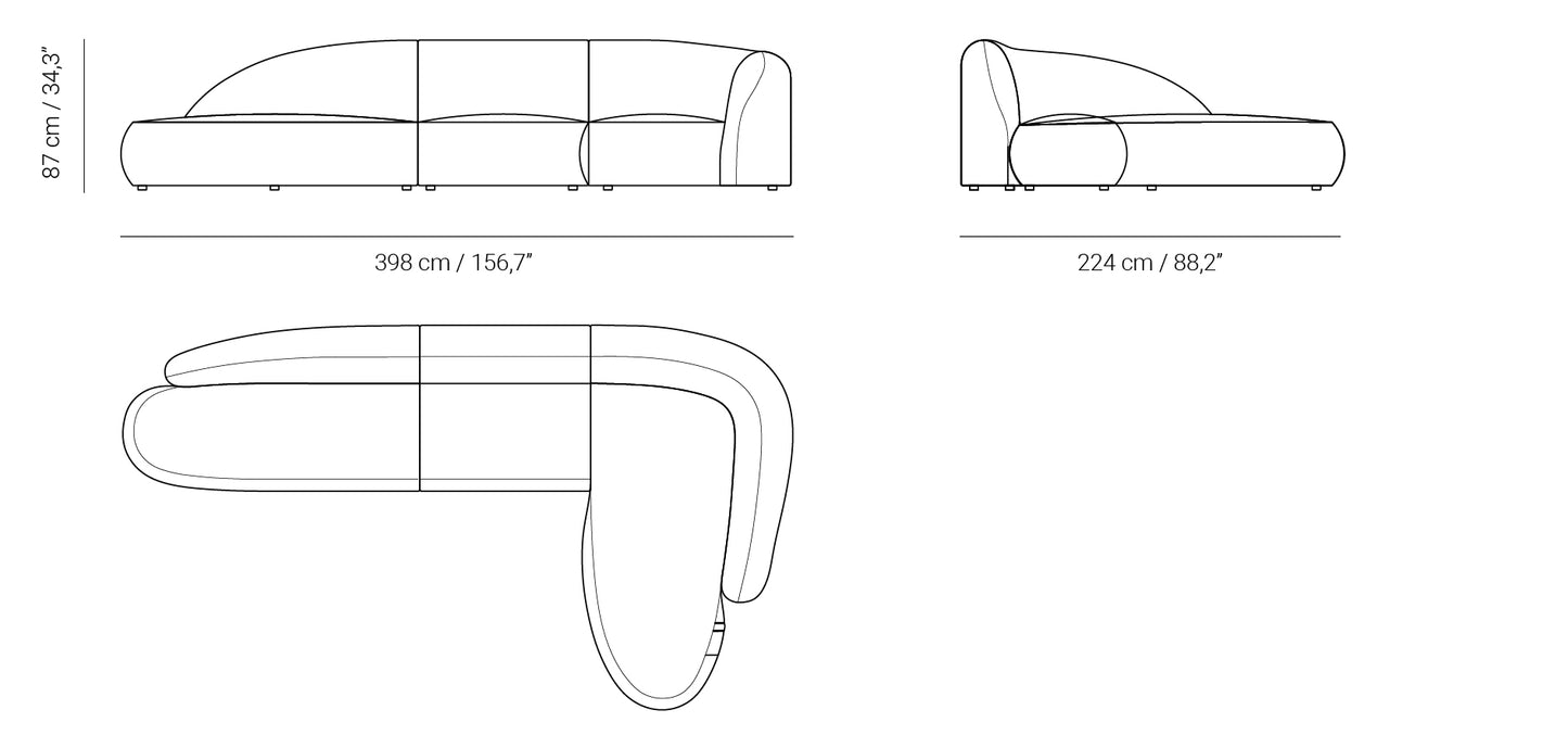 Beluga Belt modular sofa | $20,252.16