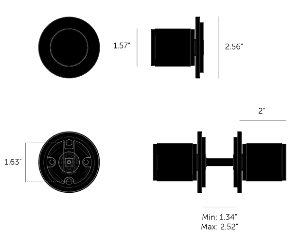 BUSTER + PUNCH | PASSAGE DOOR KNOBS / LINEAR - $285