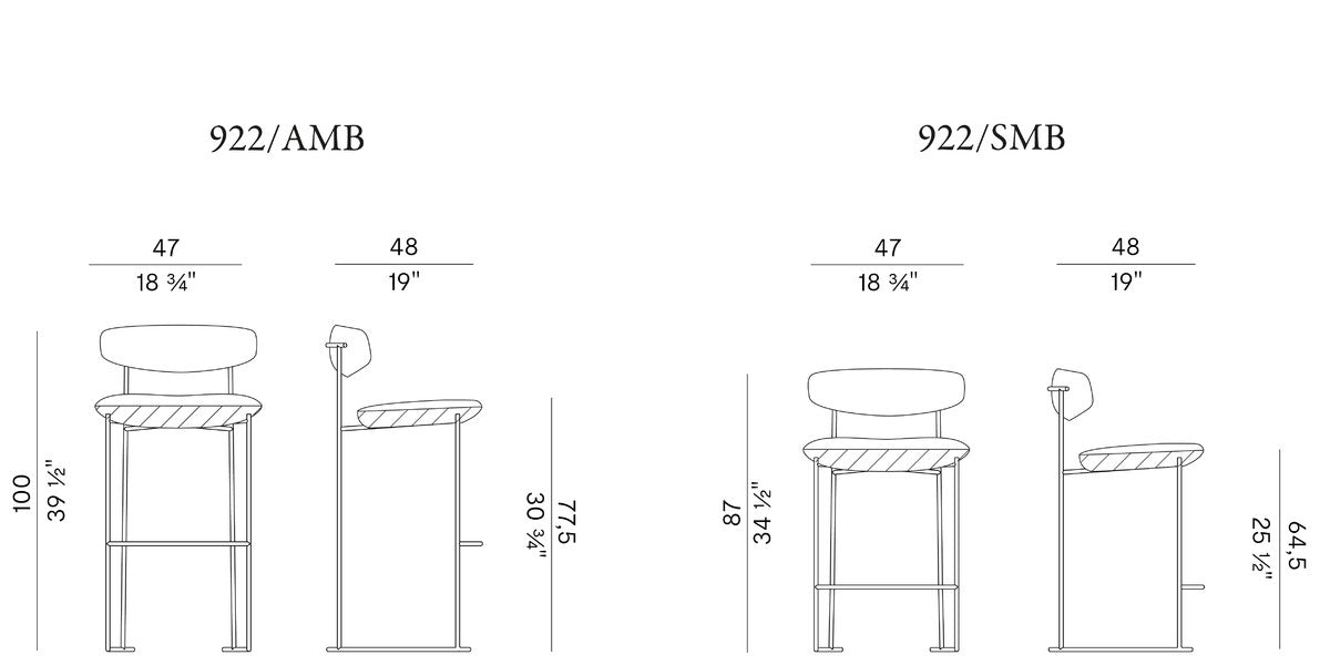 POTOCCO | Keel Light Bar Stools