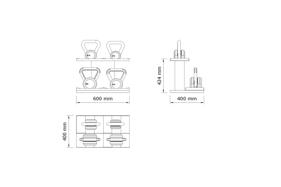 PENT | LOVA™- Kettlebells With Horizontal Rack $9,765.00 - $13,170.00
