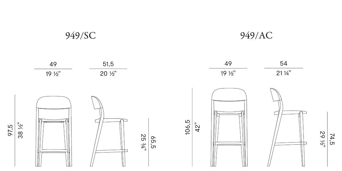 POTOCCO | Minima Bar Stools
