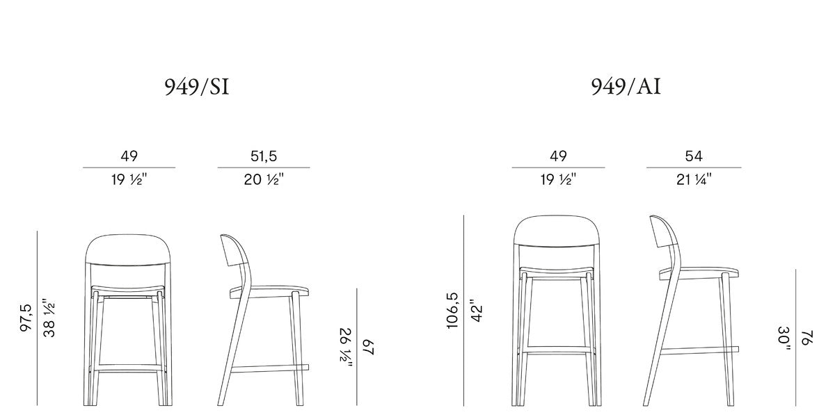 POTOCCO | Minima Bar Stools