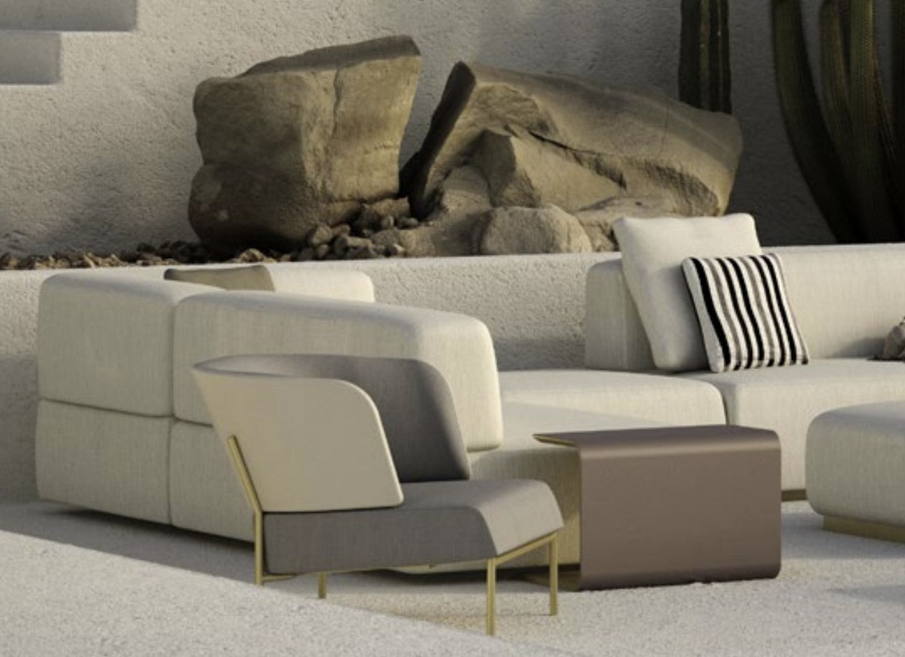 MYKONOS l Chair with Pouf by Formitalia - $11,340.00