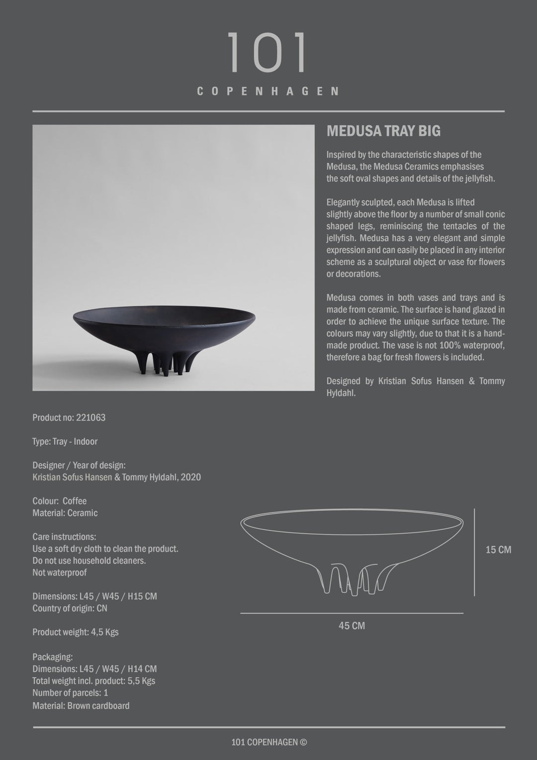 MEDUSA TRAY, BIG I $295.00
