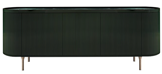 BAMAX | Opale 3 Door Channeled Green Sideboard - $14,355.00