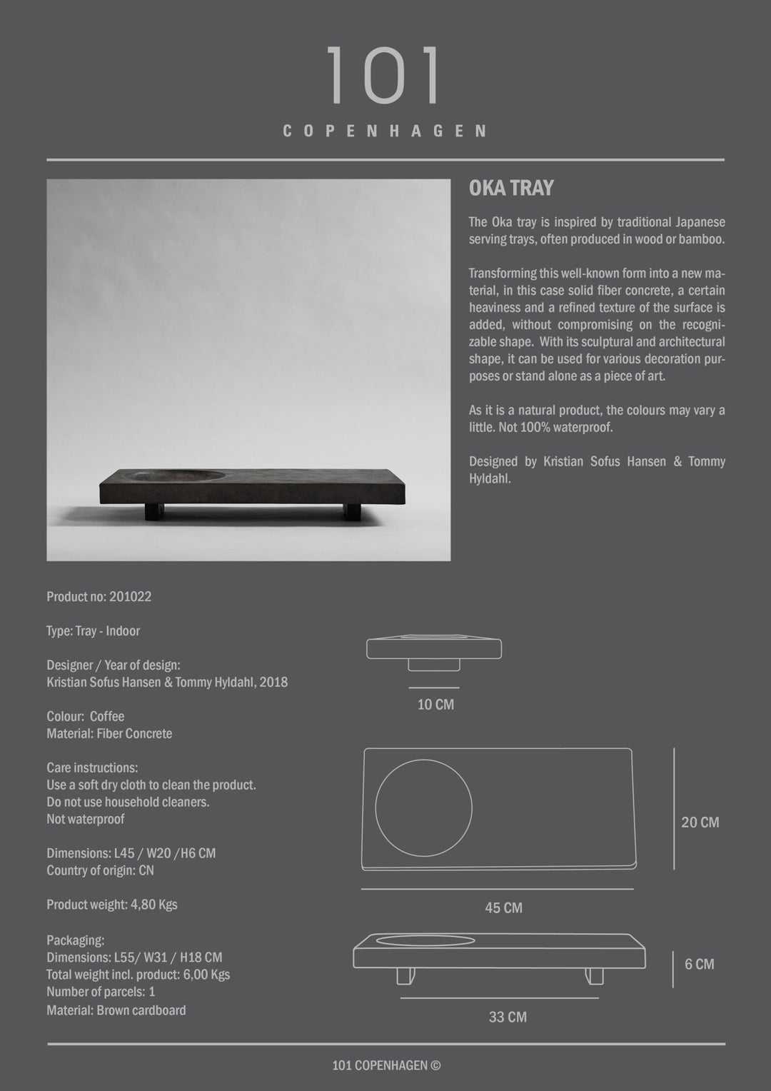 101 COPENHAGEN I OKA TRAY I $160.00