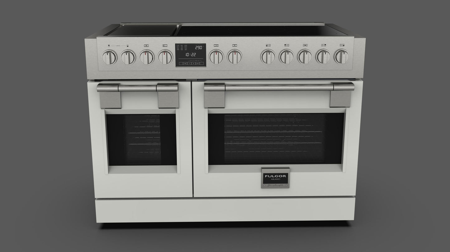 FULGOR MILANO | 48 Inch Freestanding Pro Induction Range w Griddle - $15,499.00 - $17,418.00