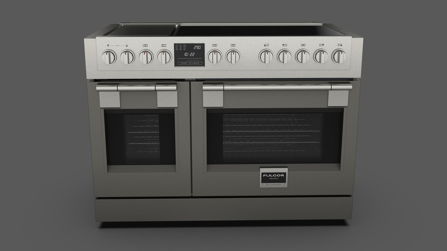 FULGOR MILANO | 48" FREESTANDING PRO INDUCTION RANGE W GRIDDLE | $15,499.00 - $17,418.00