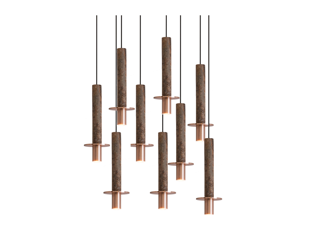 META OCHRE I Nine Light Pendant by David Pompa $14,130.00