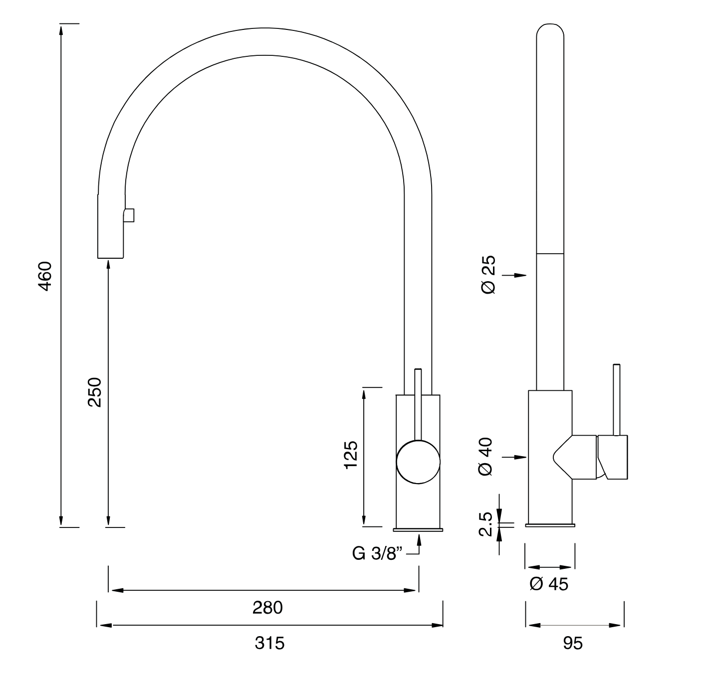 MIL201 | Faucet by CEA Design - $3,882.00 - $4,058.00