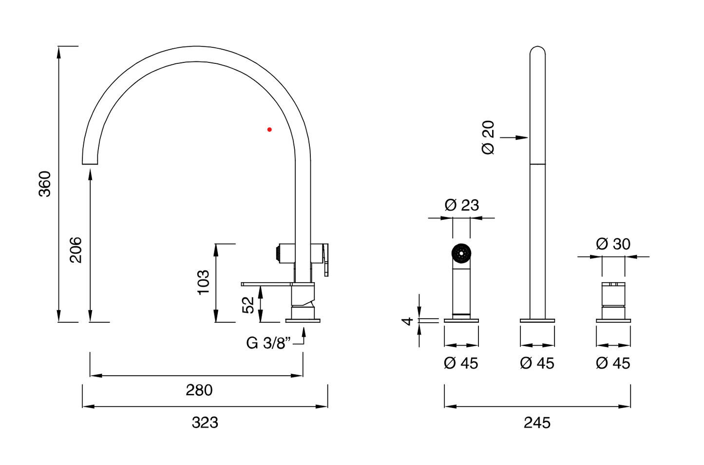 INV96 | Kitchen faucet system by CEA Design - $1,944.00 - $4,603.00