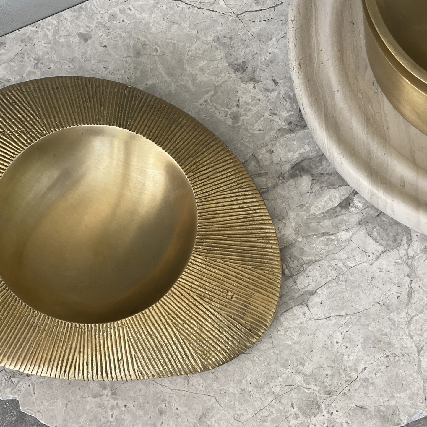 PIETRA CASA - VALLEY BOWL MEDIUM - SATIN BRASS - $892.89