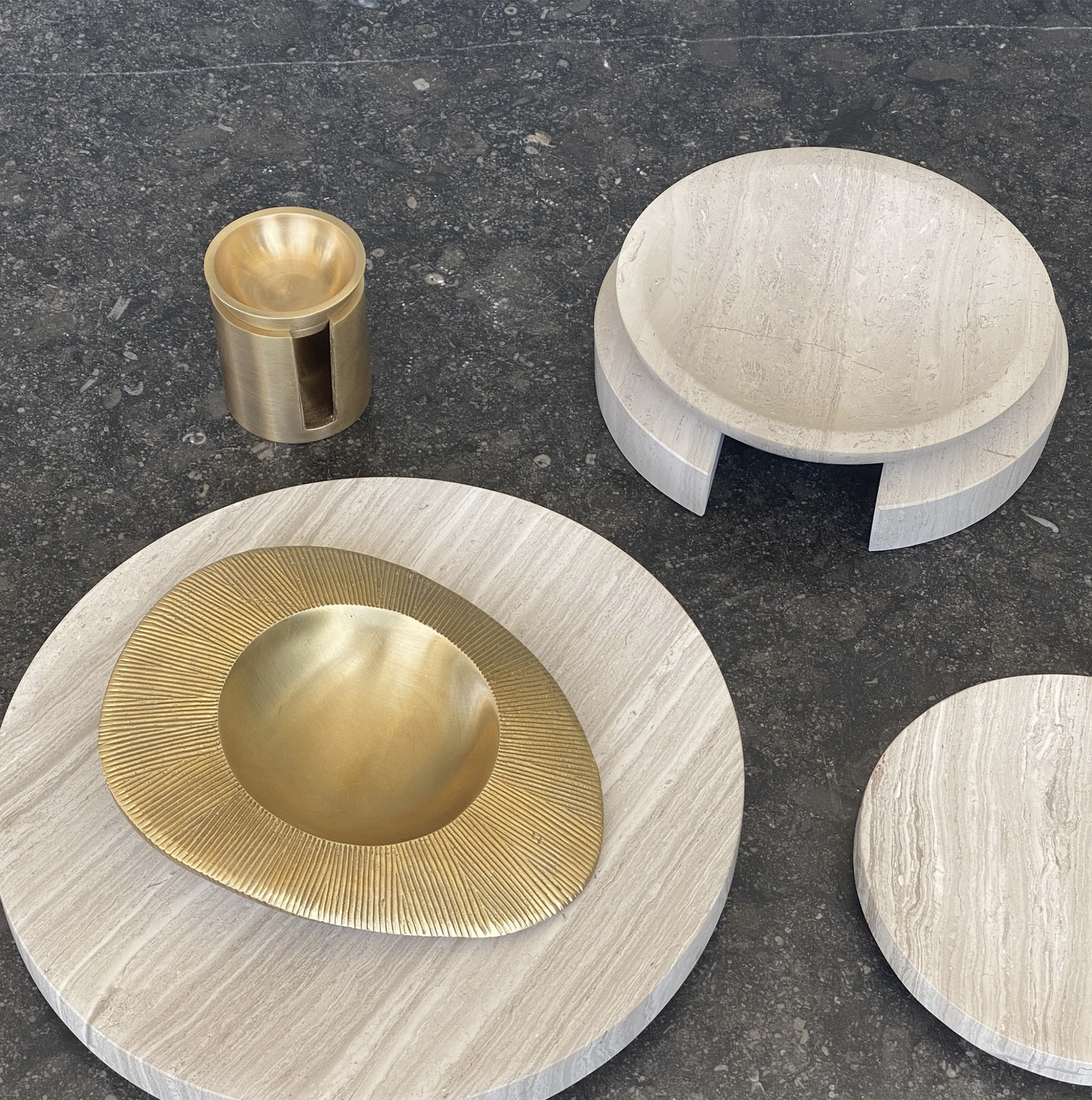 PIETRA CASA - VALLEY BOWL MEDIUM - SATIN BRASS - $892.89