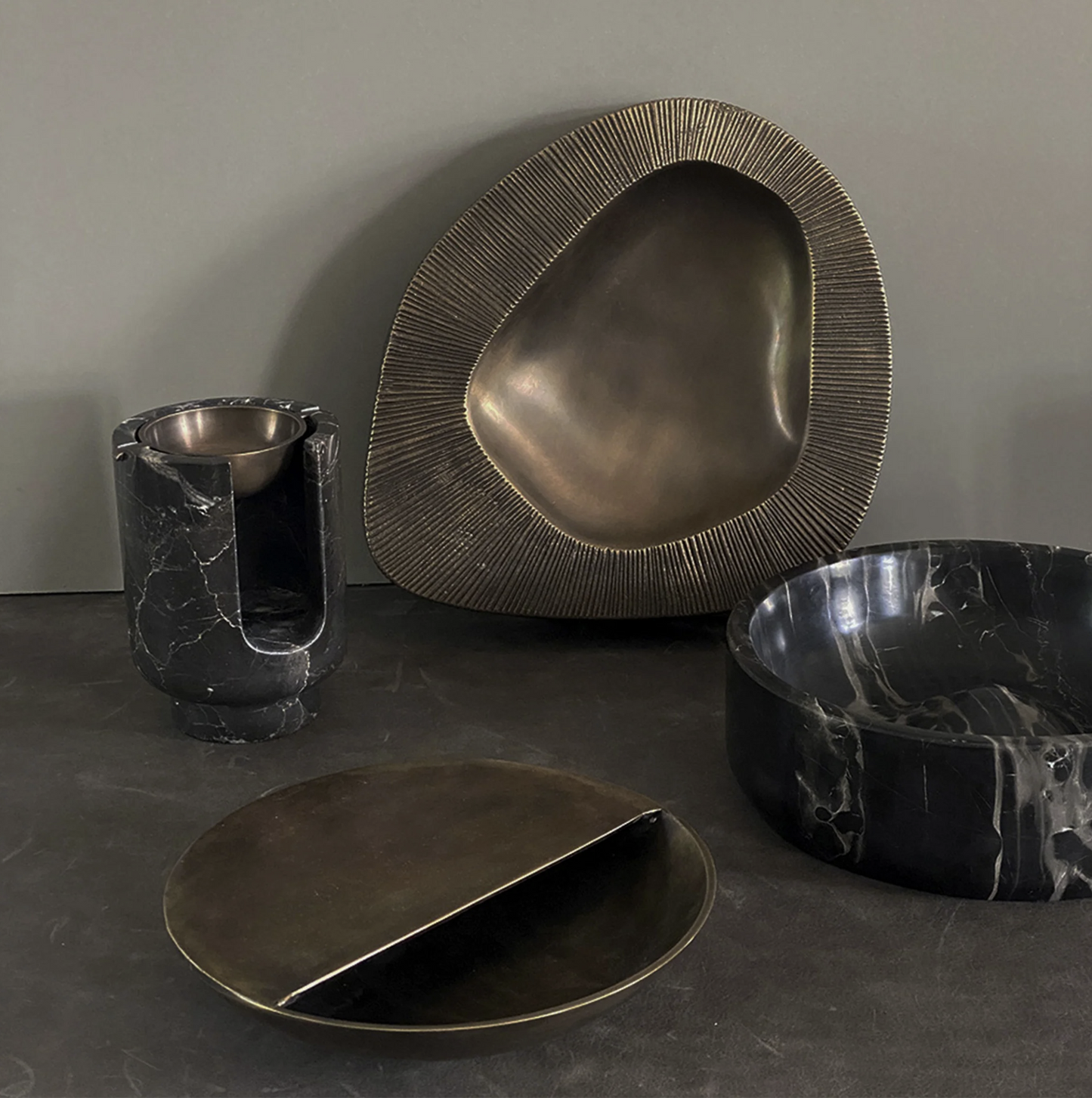 PIETRA CASA - VALLEY BOWL LARGE - BURNISHED BRASS - $1,469.81