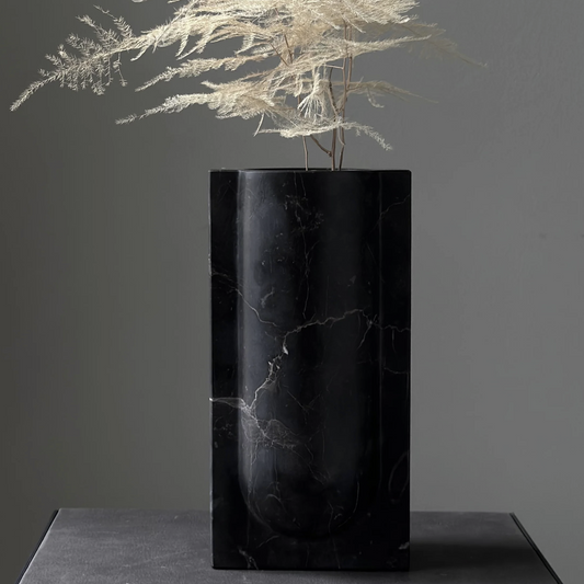 PIETRA CASA - ARC VASE MEDIUM - SHADOW BLACK - $965.00