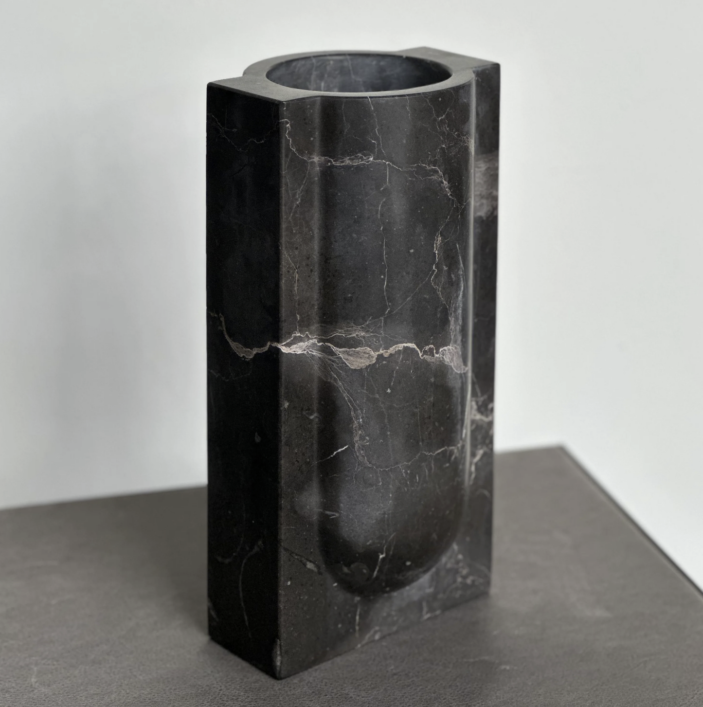PIETRA CASA - ARC VASE MEDIUM - SHADOW BLACK - $965.00