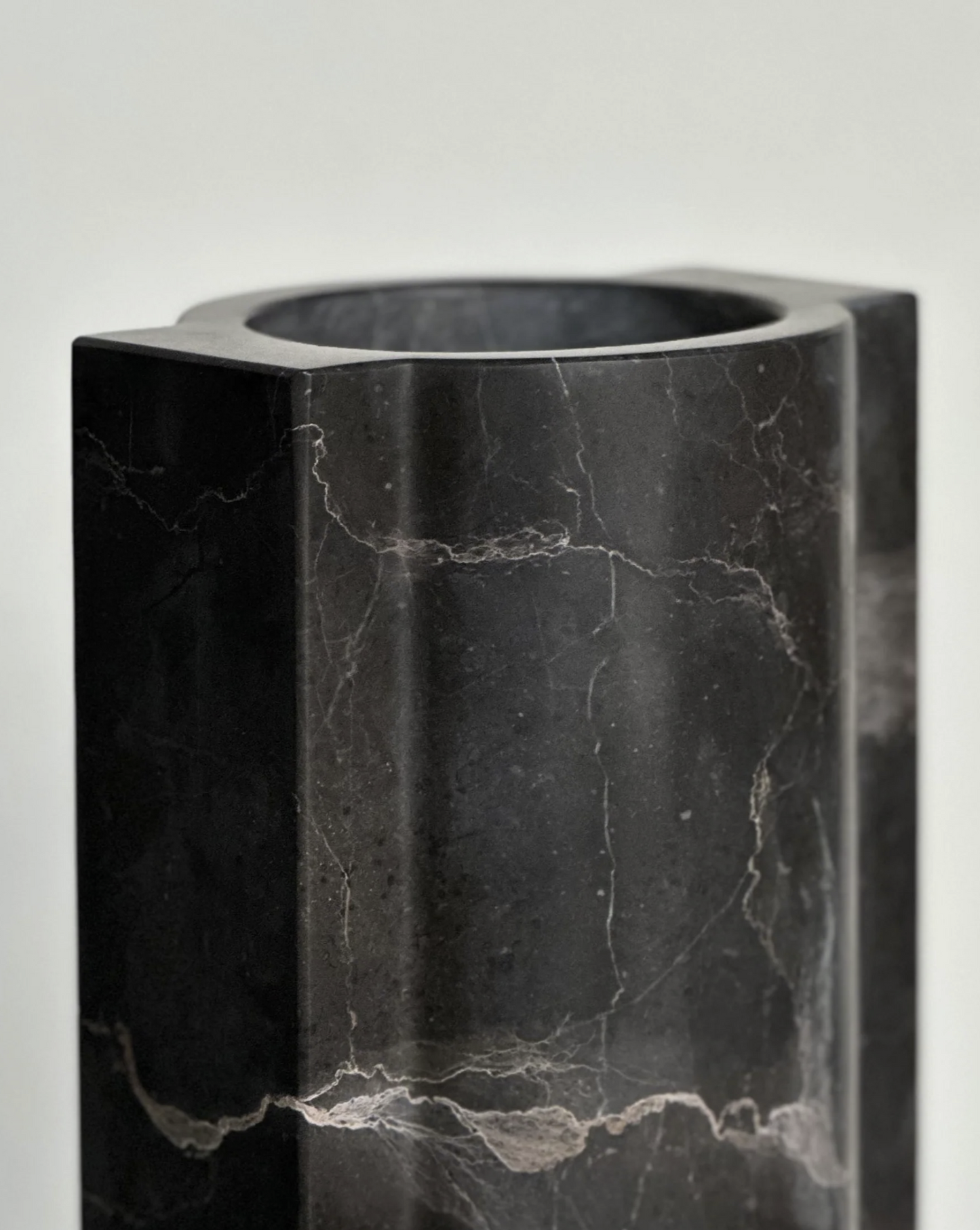 PIETRA CASA - ARC VASE MEDIUM - SHADOW BLACK - $965.00