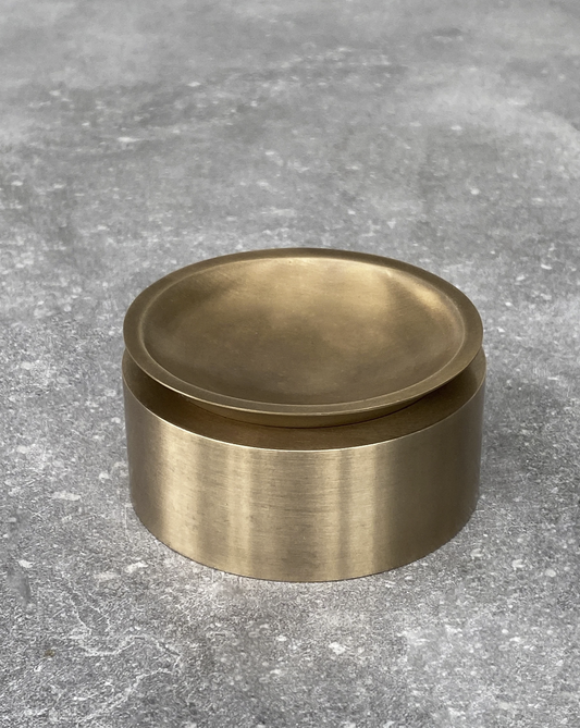 BRANDT COLLECTIVE - EDO CANISTER SMALL - SATIN BRASS - $258.00