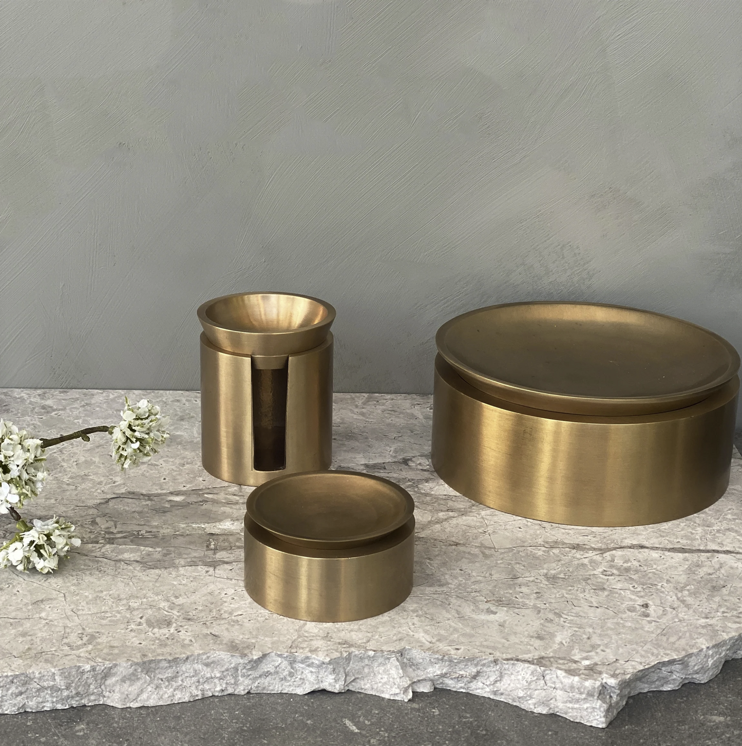 PIETRA CASA - EDO CANISTER SMALL - SATIN BRASS - $381.18
