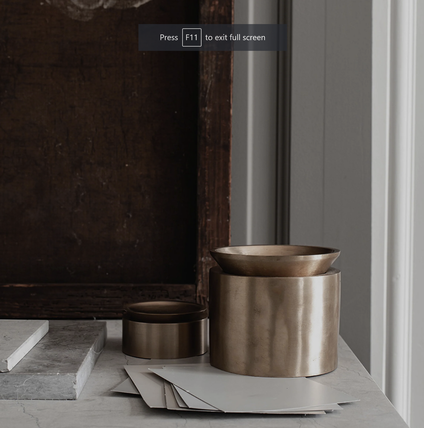 PIETRA CASA - EDO CANISTER SMALL - BURNISHED BRASS - $381.18
