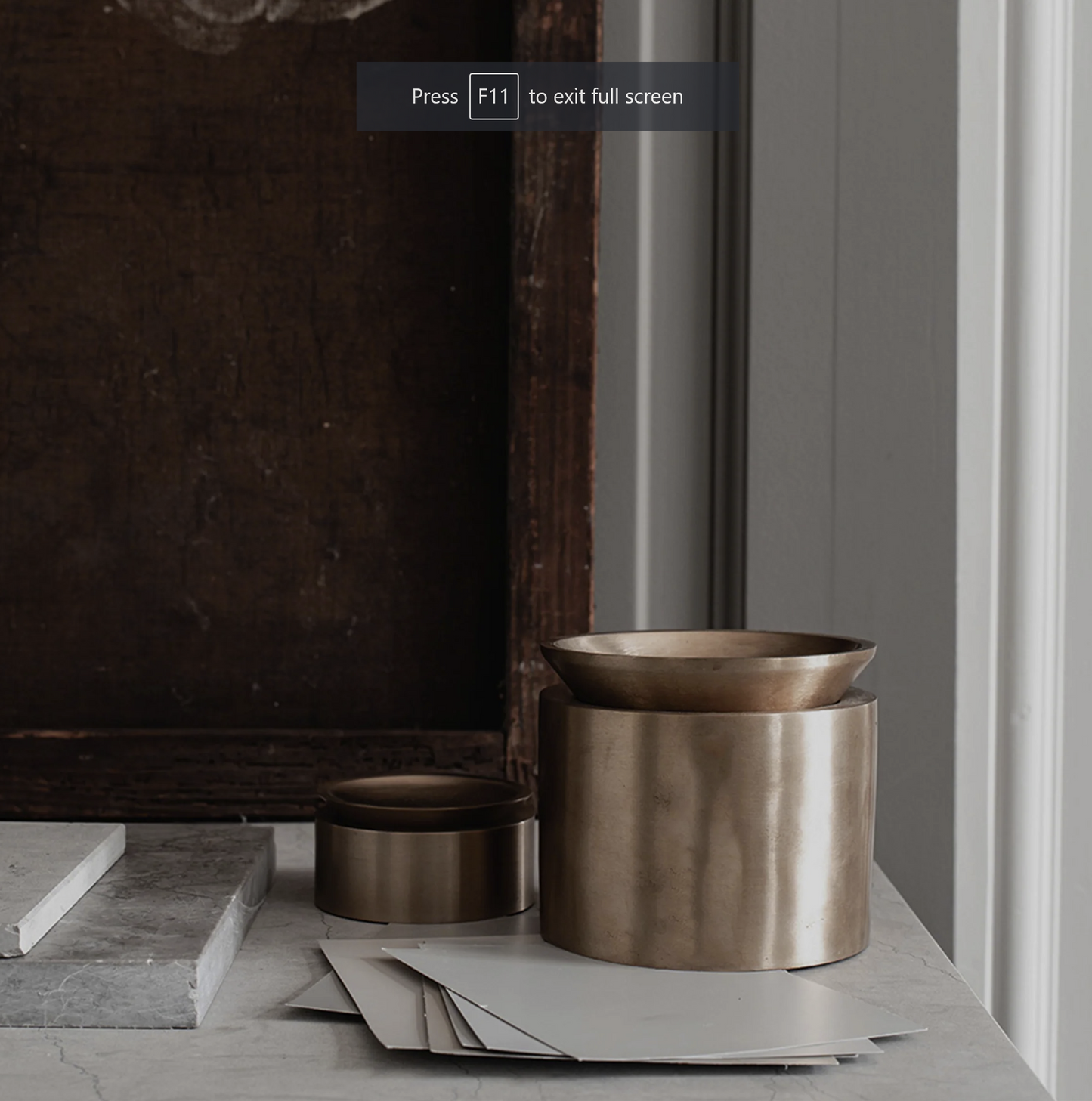 BRANDT COLLECTIVE - EDO CANISTER SMALL - BURNISHED BRASS - $258.00