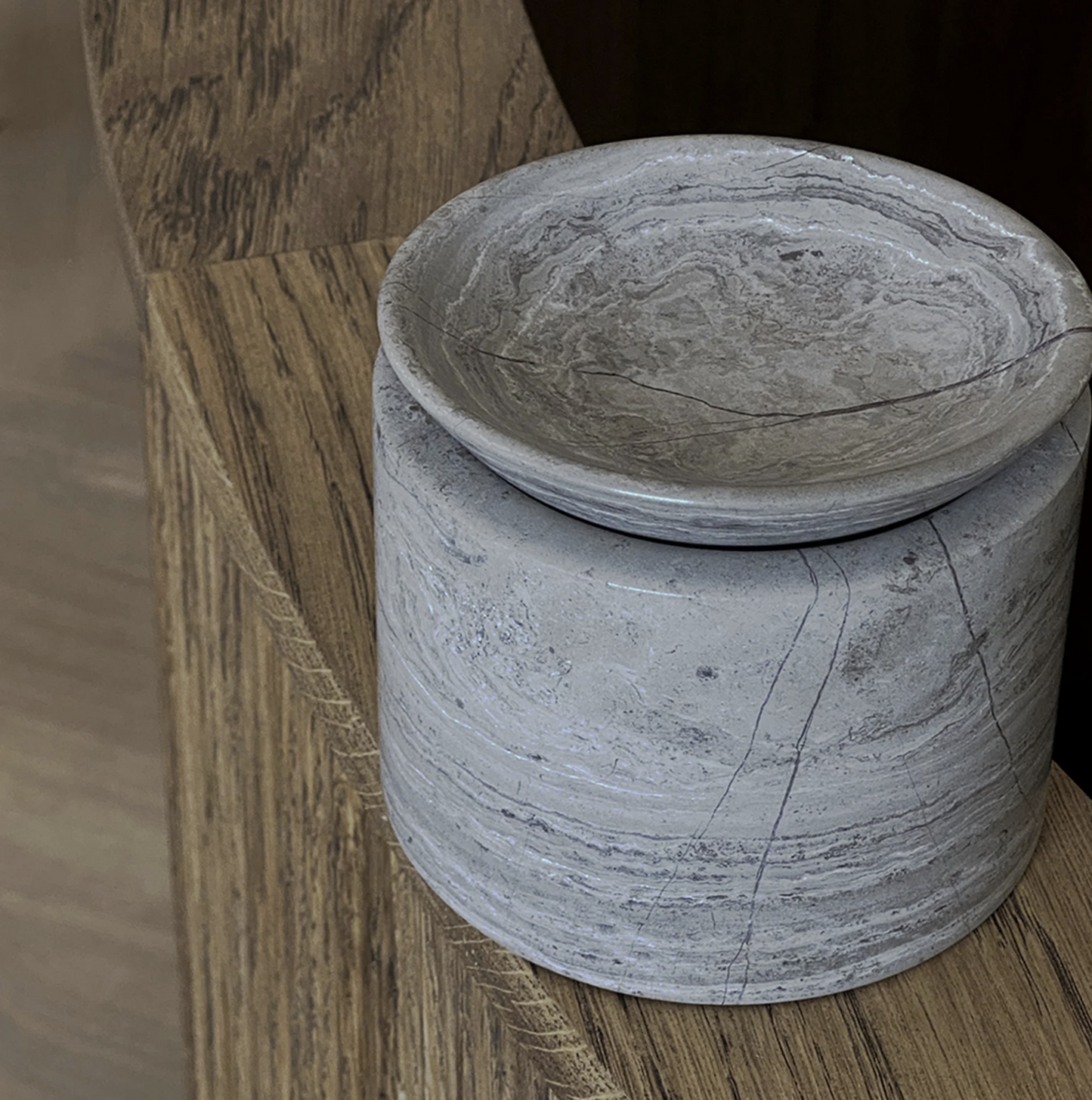 PIETRA CASA - EDO CANISTER MEDIUM - SMOKE GREY - $423.54