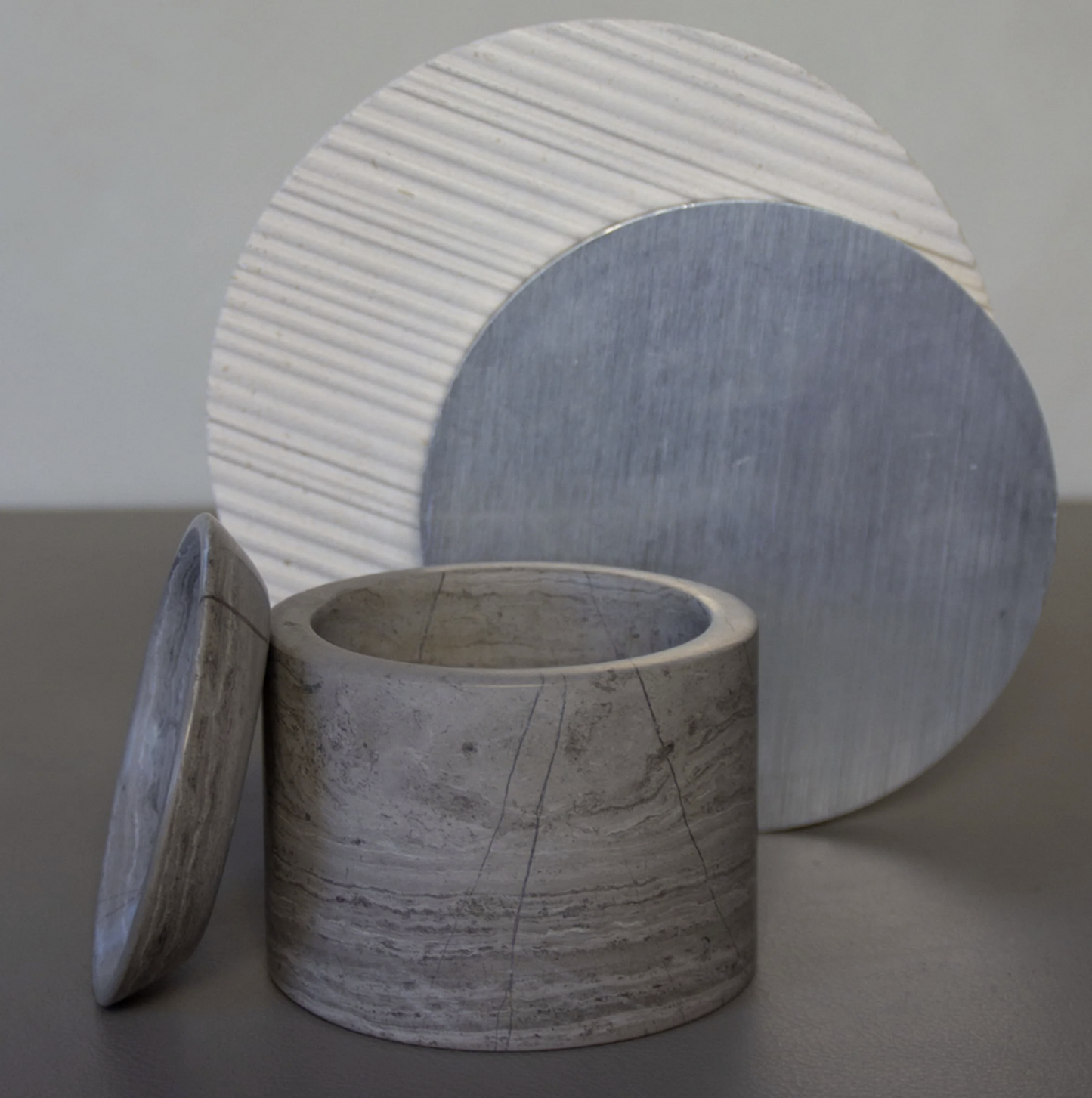 PIETRA CASA - EDO CANISTER MEDIUM - SMOKE GREY - $423.54