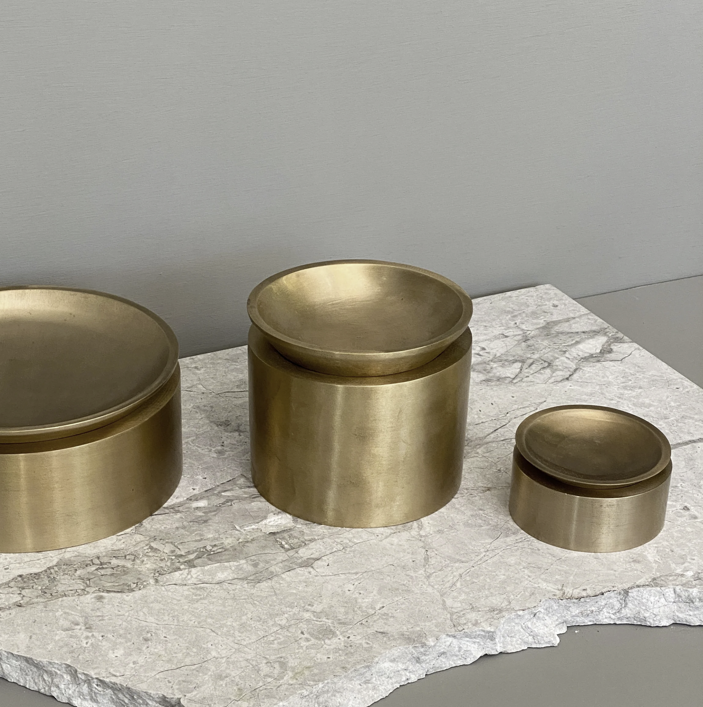 PIETRA CASA - EDO CANISTER MEDIUM - SATIN BRASS - $1068.90