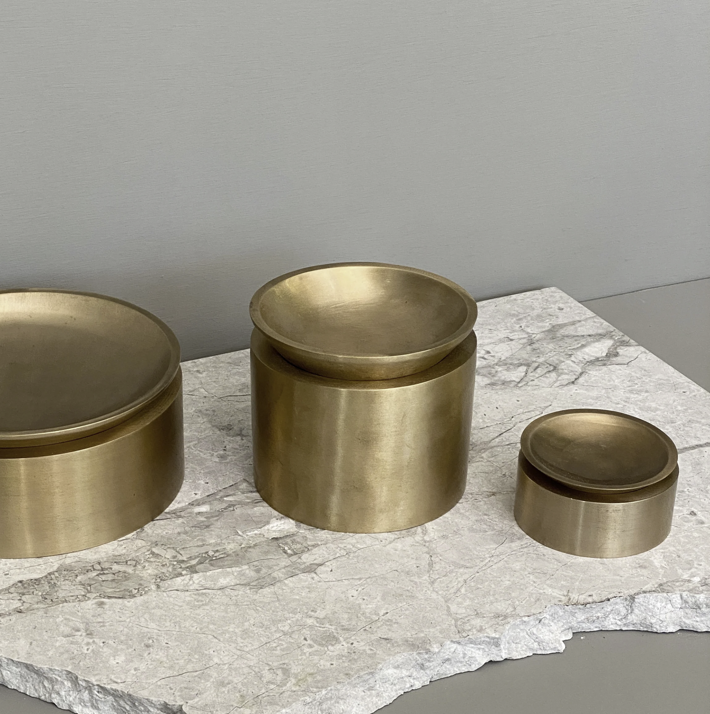 BRANDT COLLECTIVE - EDO CANISTER MEDIUM - SATIN BRASS - $728.00