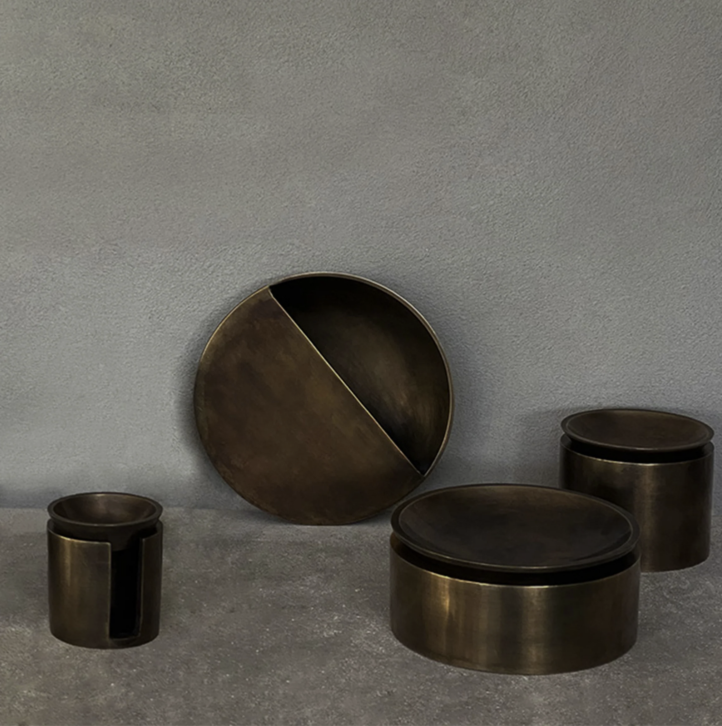 PIETRA CASA - EDO CANISTER MEDIUM - BURNISHED BRASS - $1068.90