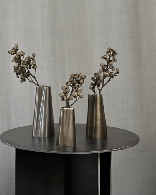 PIETRA CASA - TRUNK VASE MEDIUM - BURNISHED BRASS - $423.39