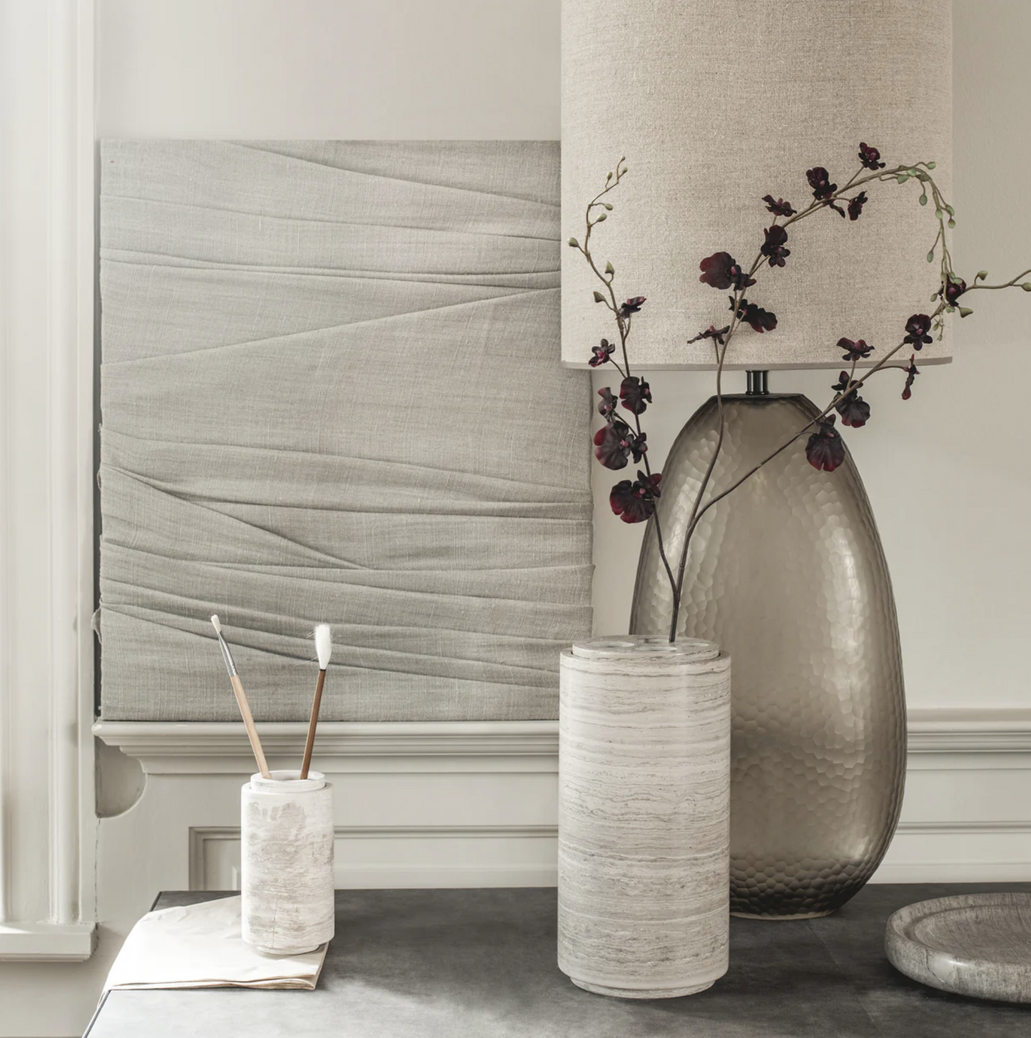 BRANDT COLLECTIVE - STEM VASE LARGE - CHALK GREY - $908.00