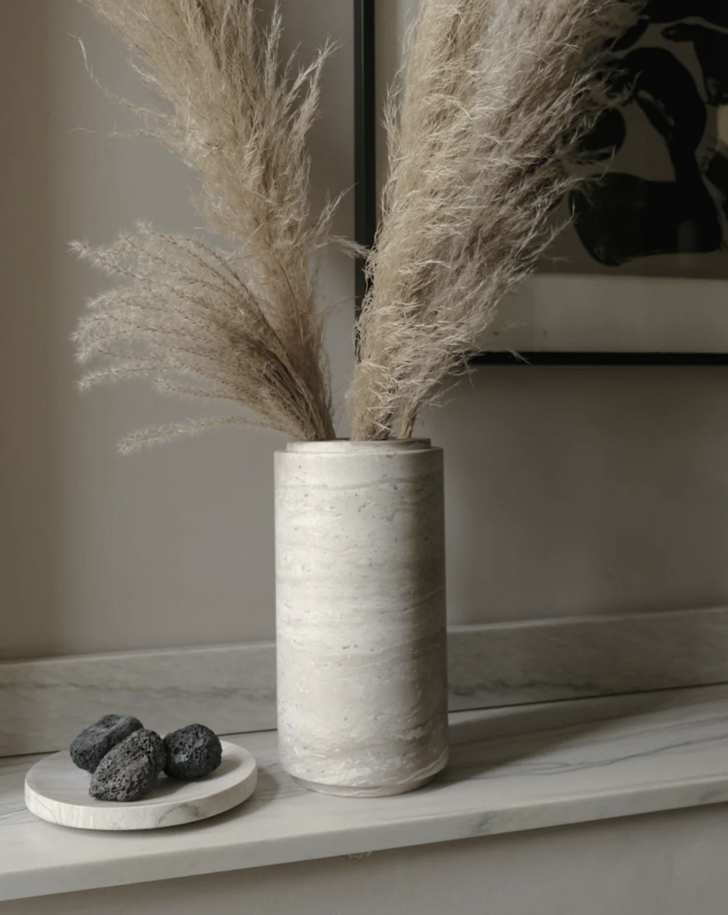 PIETRA CASA - STEM VASE LARGE - CHALK GREY - $1,336.16