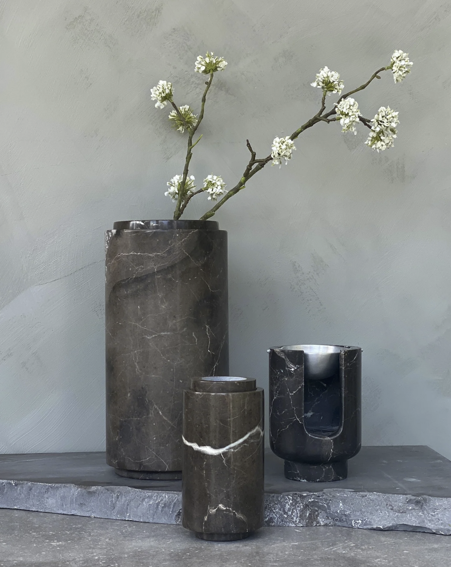 BRANDT COLLECTIVE - STEM VASE LARGE - SHADOW BLACK - $908.00