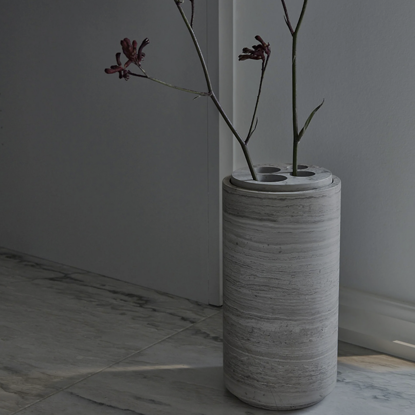 BRANDT COLLECTIVE - STEM VASE LARGE - SMOKE GREY - $908.00